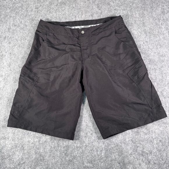Fox Racing Cargo Shorts Mens 38 Black Padded Seat Waist Tabs MTB Motorcross - Picture 1 of 16